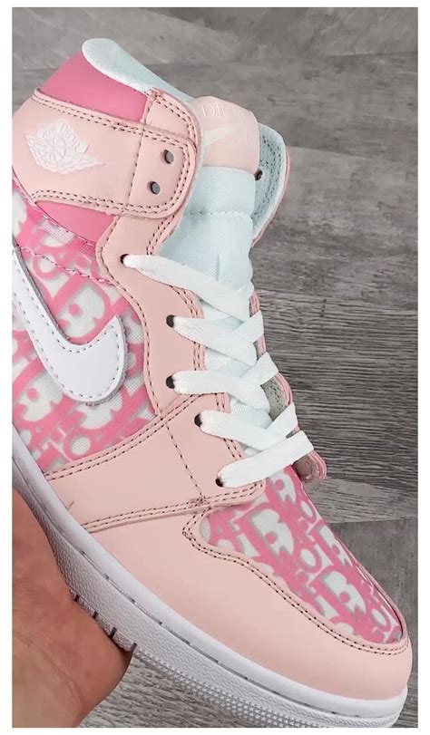 dior jordans pink